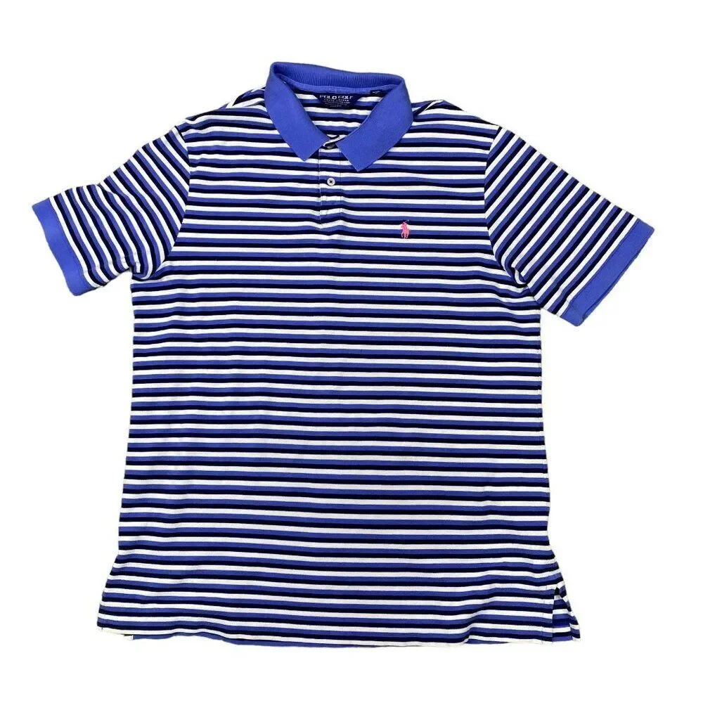 Ralph Lauren Golf Polo Striped Shirt Mens Size XL